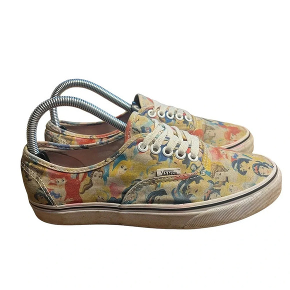 VANS x Disney Princess Canvas Sneakers Women's Lace-up Multicolor Low Top Size 8 - Picture 6 of 8